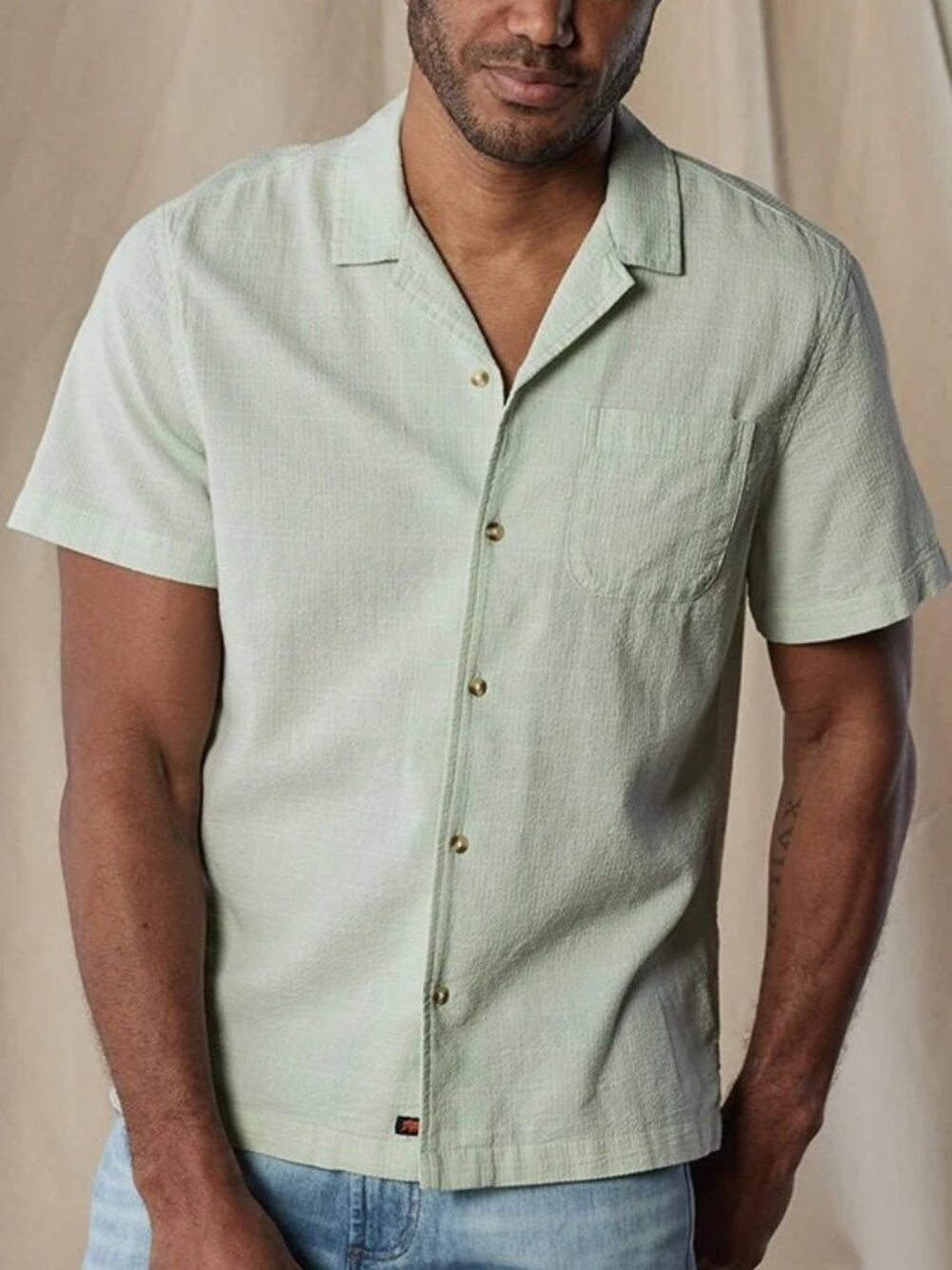 The Normal Brand Pastel Green Stripe Shirt/18685